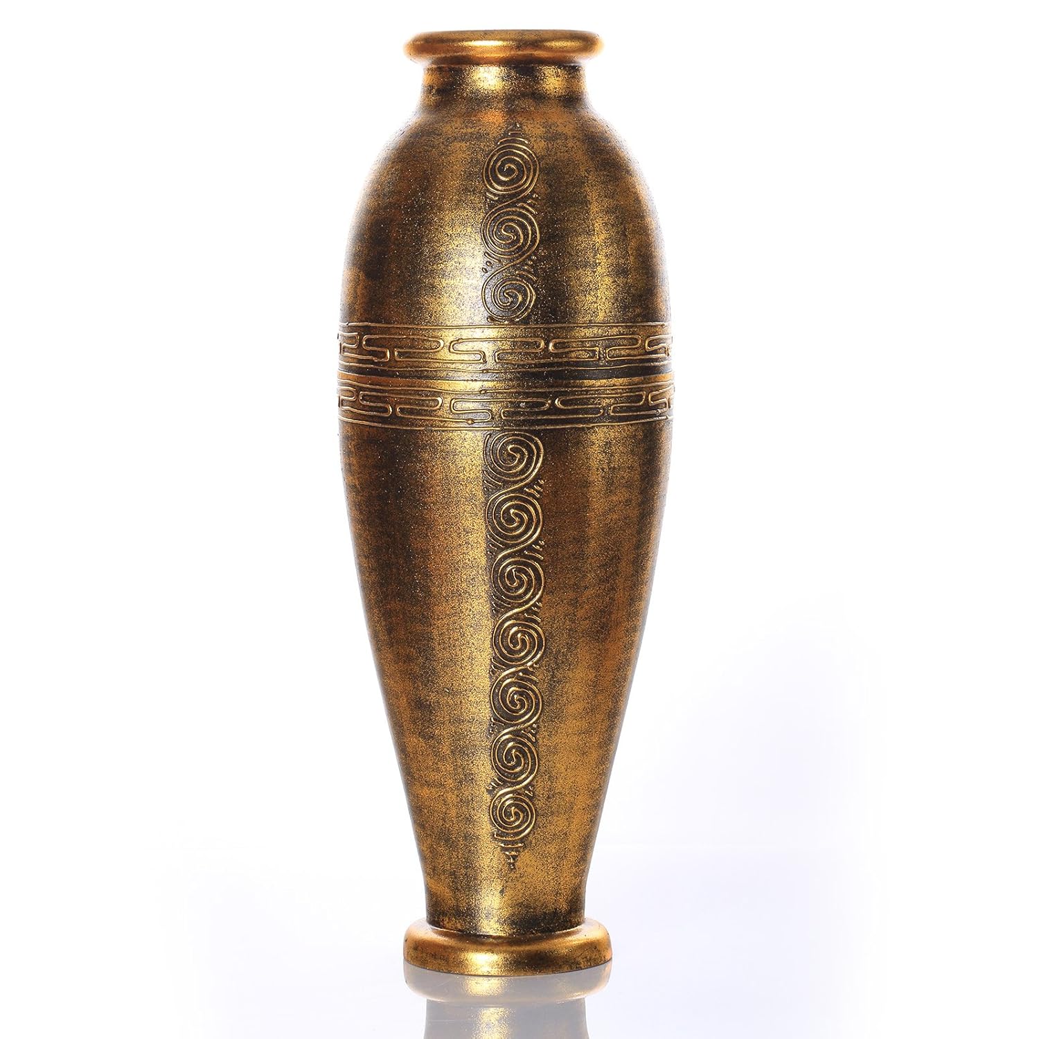 Polivaz Dv Ant Ll M Gold Antique Gold Floor Vase Urn Amazon Co