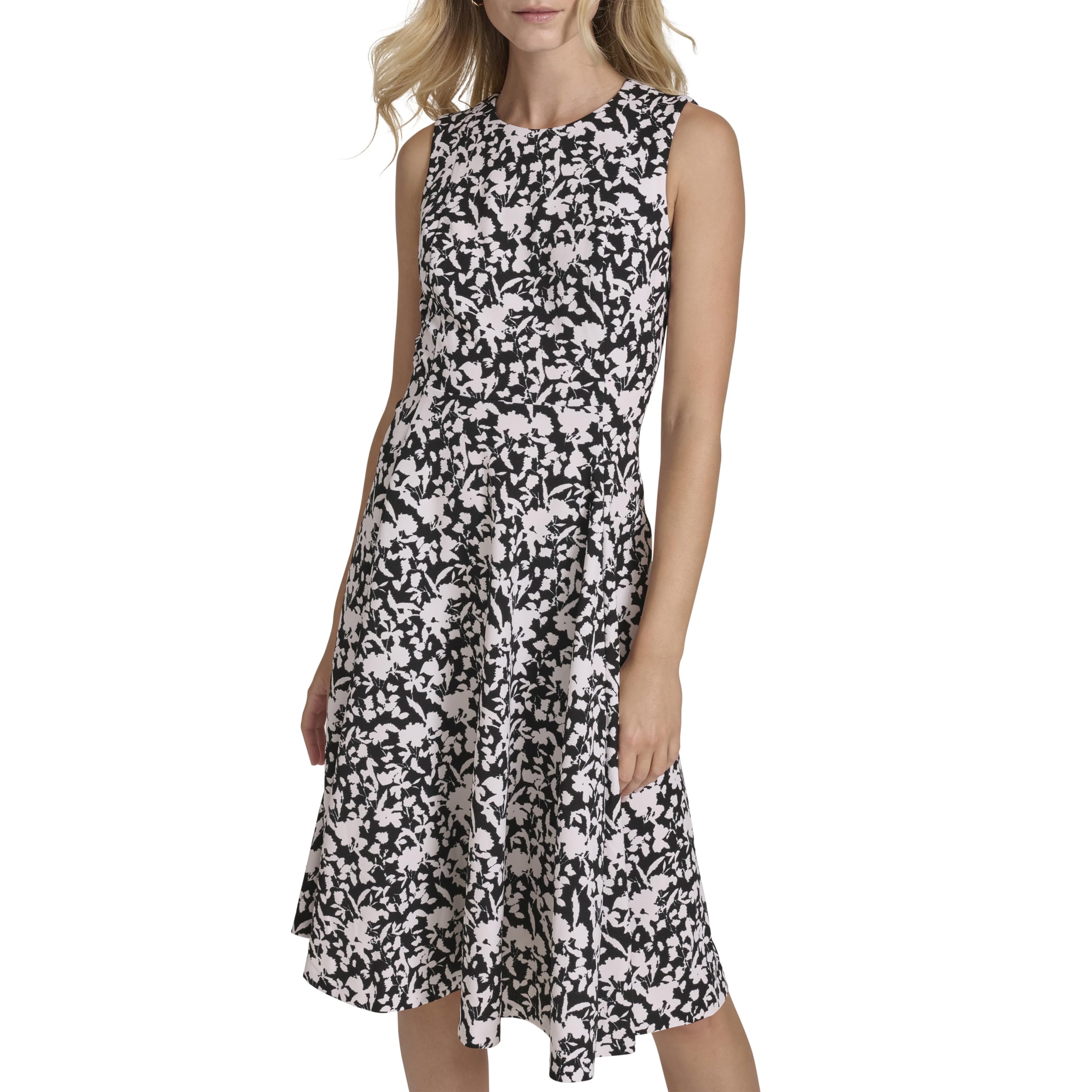 Calvin Klein Women’s Dresses Dress, Black Cream, 12