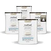 Method Dishwasher Pods, Dishwasher Detergent that Lifts Tough Grease and Stains, Free + Clear - Fragrance Free, 4 Pack (120 T