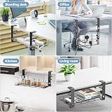 KDD Desk Cable Management Tray Clamp Mount Adjustable 5.3"-8.07" Width No Drill view 8