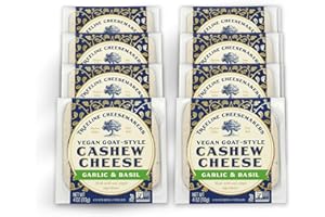 TREELINE TREENUT CHEESE Treeline Cheese Vegan Goat-Style 4 oz, 8-Pack (Garlic & Basil)
