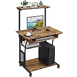 Yaheetech 3 Tiers Rolling Computer Desk with