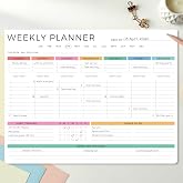 Beautiful Weekly Planner - Undated To Do List Notepad with 52 Sheets | Aesthetic Calendar Pad and Office Desk Supplies for Women to Effectively Organize Your Work or Home Tasks