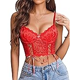 Avidlove Womens Lace Bralette Underwire Corset Tops Camisoles Bustier Crop Tops Y2k