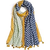 QIUTIMIY Scarf for Women Lightweight Soft Floral Leopard Printed Scarves Fall Winter Fashion Shawl Wrap with Fringe