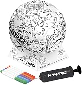 Hy-Pro Doodlekick Colour In Football Size 2 with Pump Stand Pens Set view 4