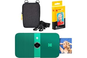 KODAK Smile Instant Print Digital Camera (Green) Soft Case Kit