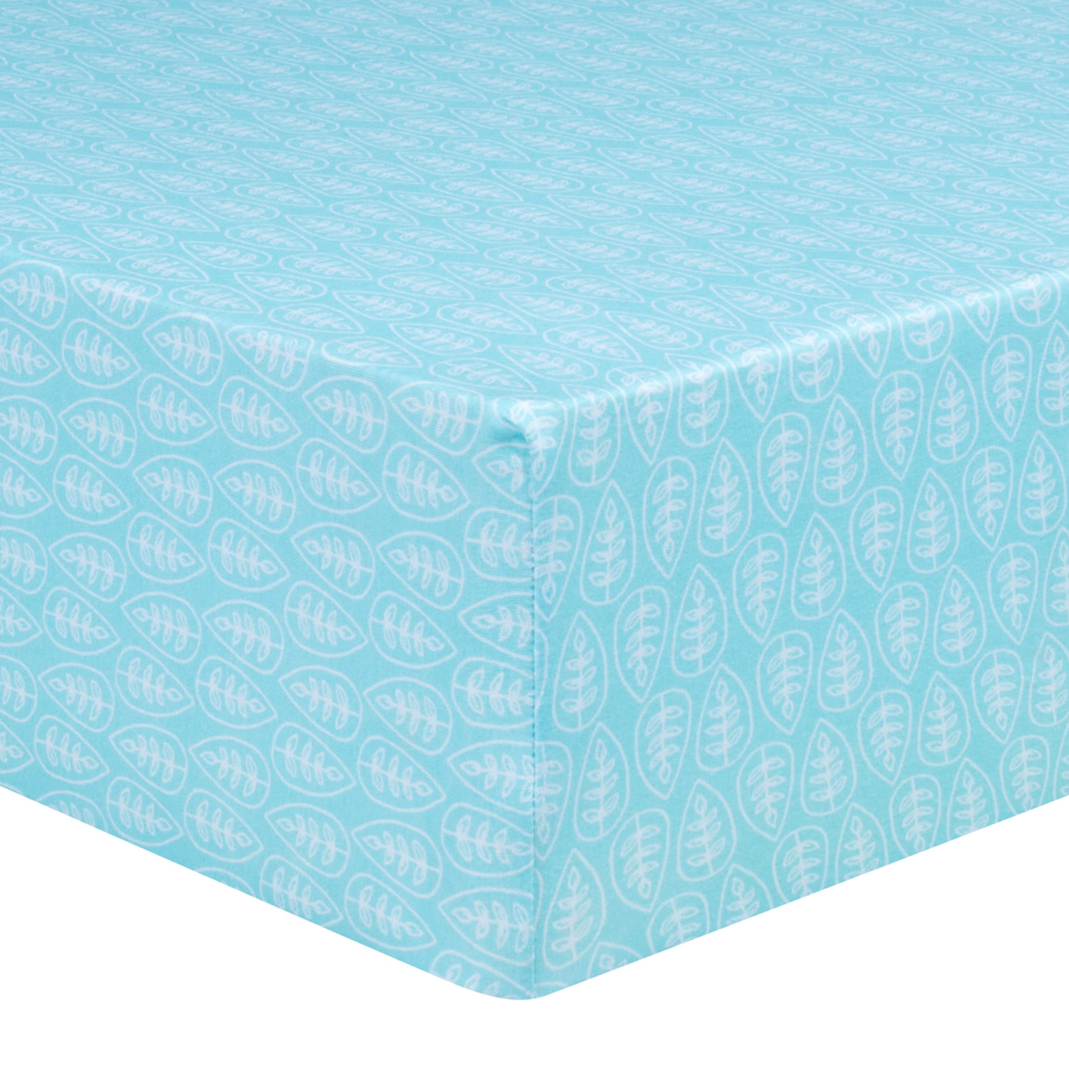 Trend Lab Jersey Fitted Crib Sheet, Leaves