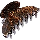 France Luxe French Hair Clip for Women, Medium Couture Claw Clip for Thick or Fine Hair, Slip-Free Strong Hold, Lightweight, Damage-Free Design, Metallic Mojave Brown