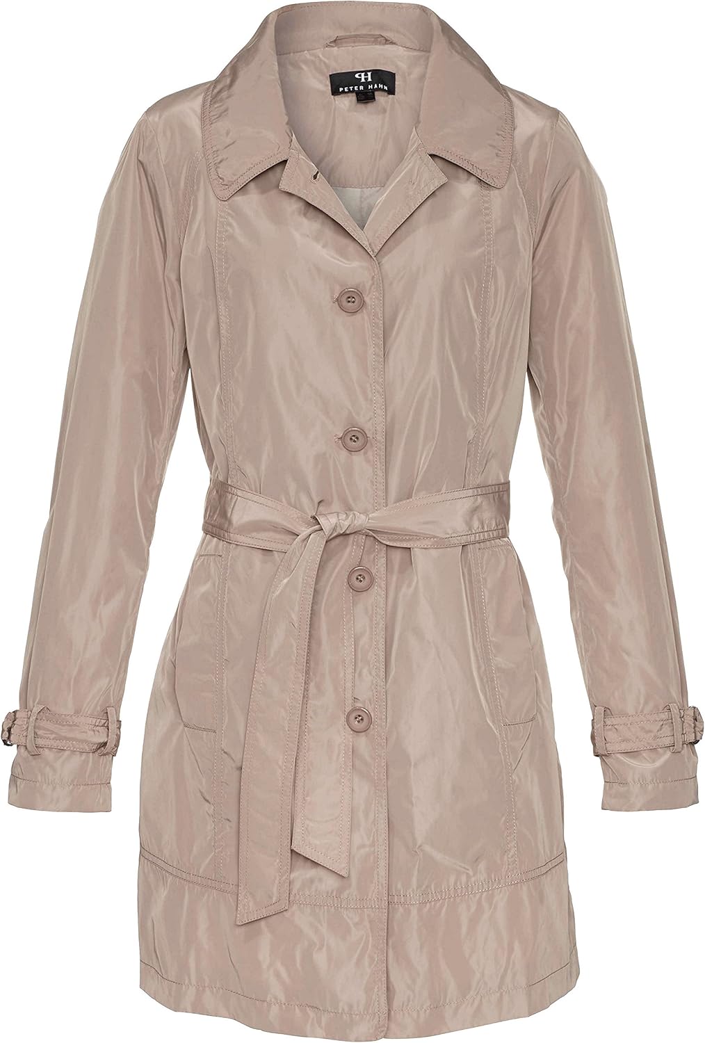 PETER HAHN Damen Kurzmantel, beige, DamenTrenchcoat, Parka, ArtNr