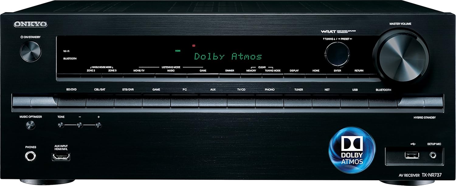 Onkyo TX-NR737 7.2-Ch Network A/V Receiver w/ HDMI 2.0