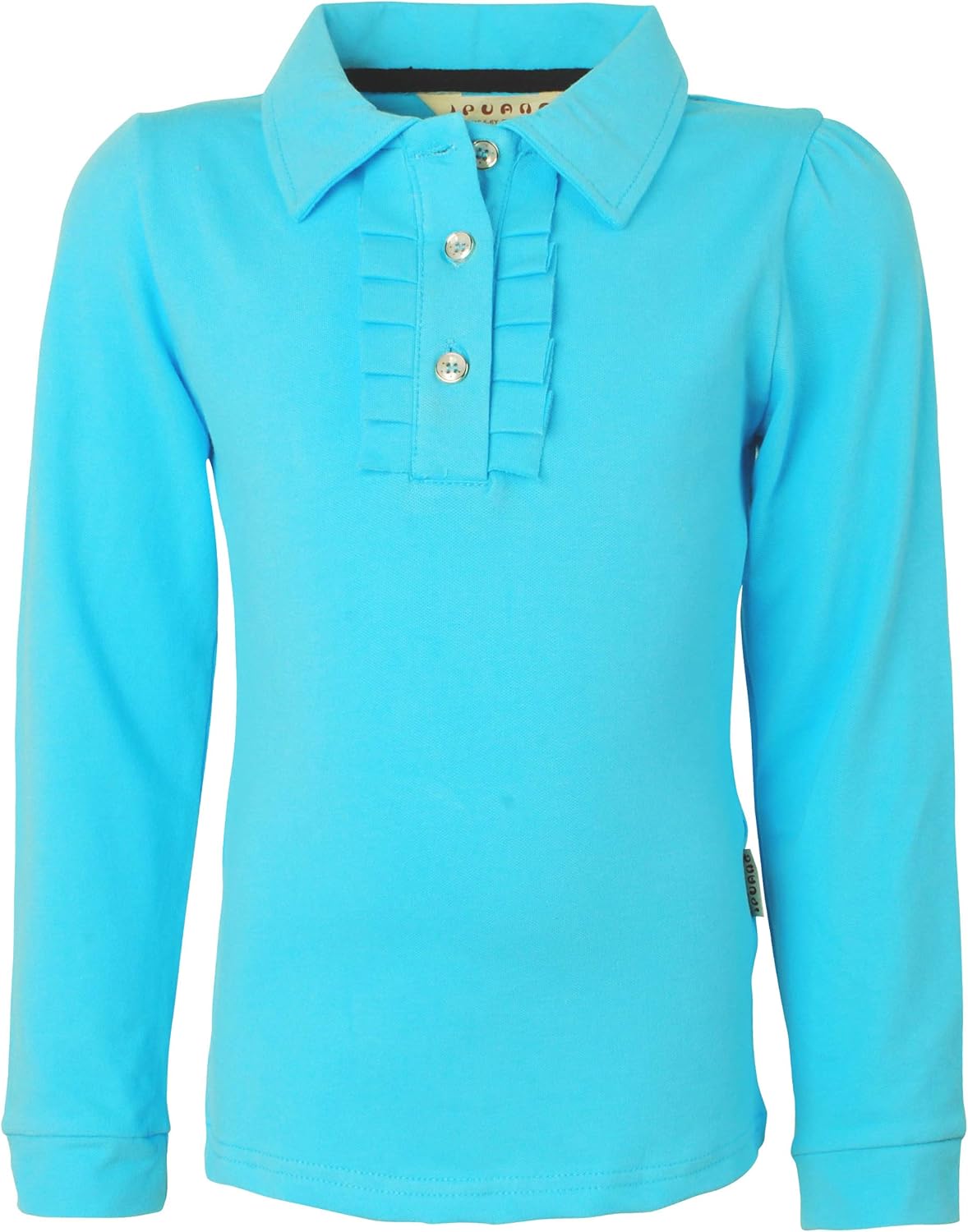 Ipuang Girl Long Sleeve Cotton Ruffle Polo Shirt Top: Clothing