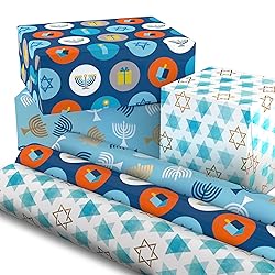 Hallmark Tree of Life Hanukkah Wrapping Paper with