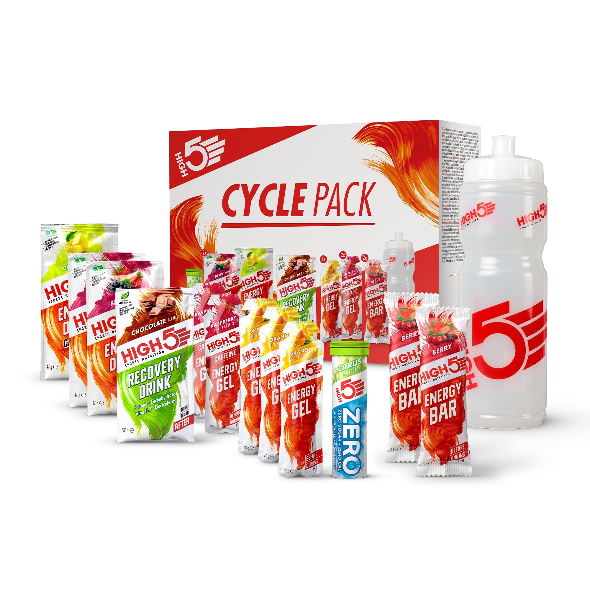 HIGH5 Cycle Pack Containing Cycling Energy Hydration & Recovery Products