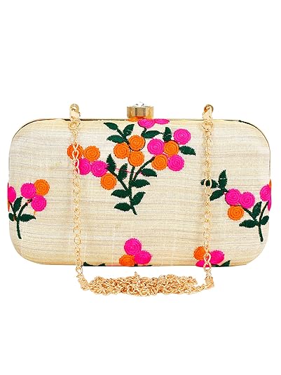 Anekaant Ethnique Embroidered Party Clutch Bag