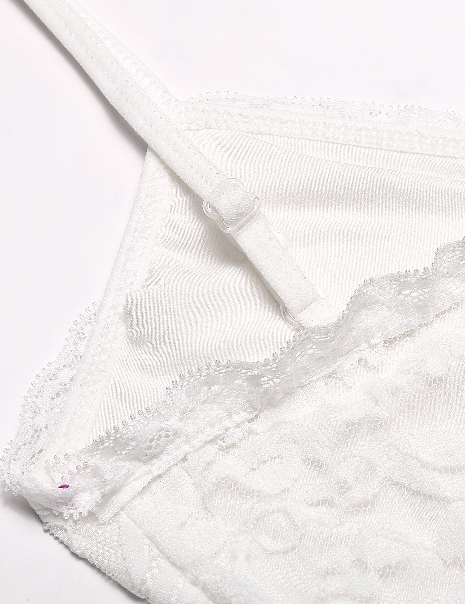 Ekouaer Womens Lace Camisole Nightgown Side Split Sleepwear,White(5560),XX-Large