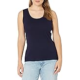 Hanes Women's Shirts, Women’s Mini-Ribbed Cotton Tank Tops, Women’s Sleeveless T-Shirts, Women’s Tanks