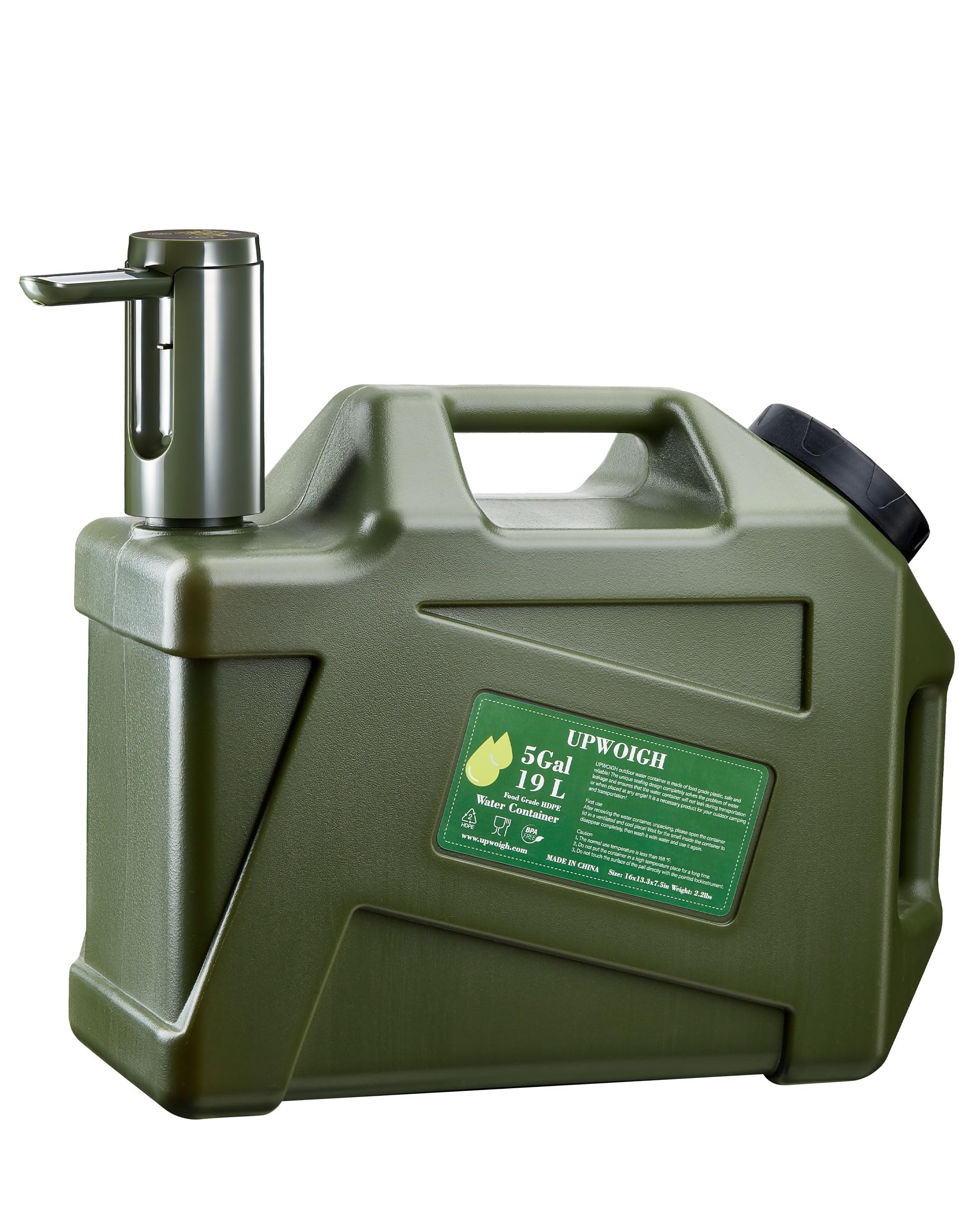 UPWOIGH Portable 5 Gallon Water Jug with Automatic