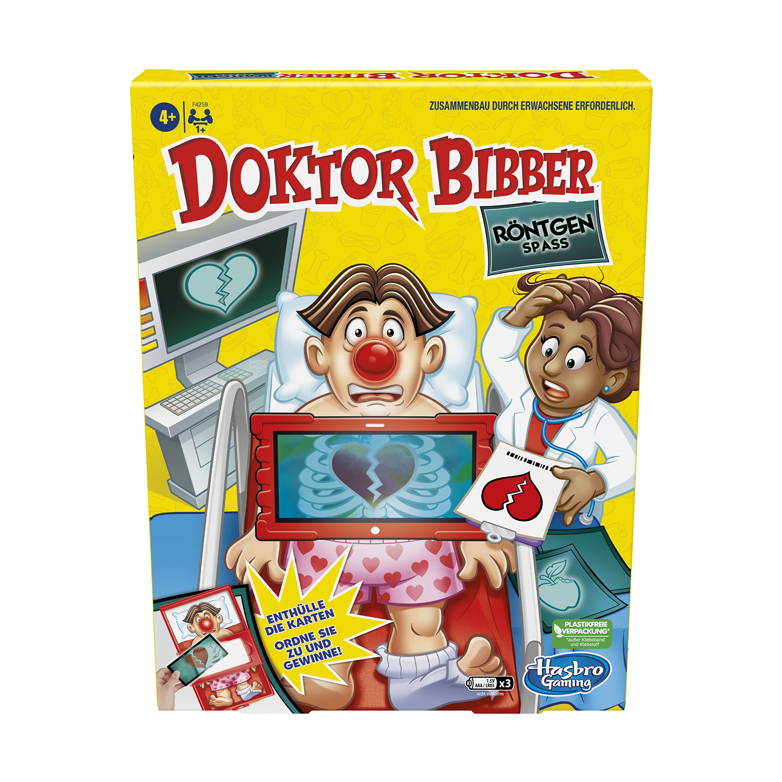 Hasbro Gaming Doctor Bibber X-Ray Fun, Board Game for Children from 4 Years