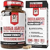 Old School Labs Testosterone Supplement for Men – Fadogia Agrestis 1500mg Max Potency + Tongkat Ali & BioPerine® – Muscle Growth, Recovery, Drive & Stamina – 120 Caps, 40 Servings