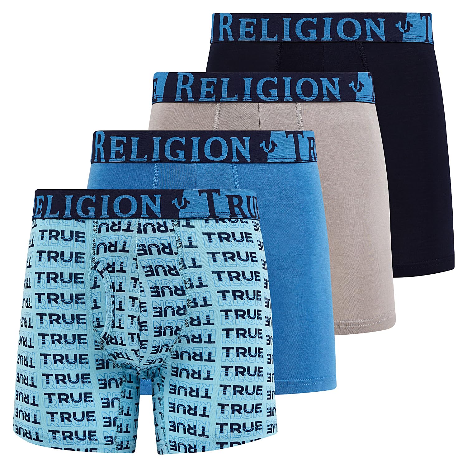 True Religion Mens Underwear Stretch Modal Boxer Briefs for Men Pack of 4
