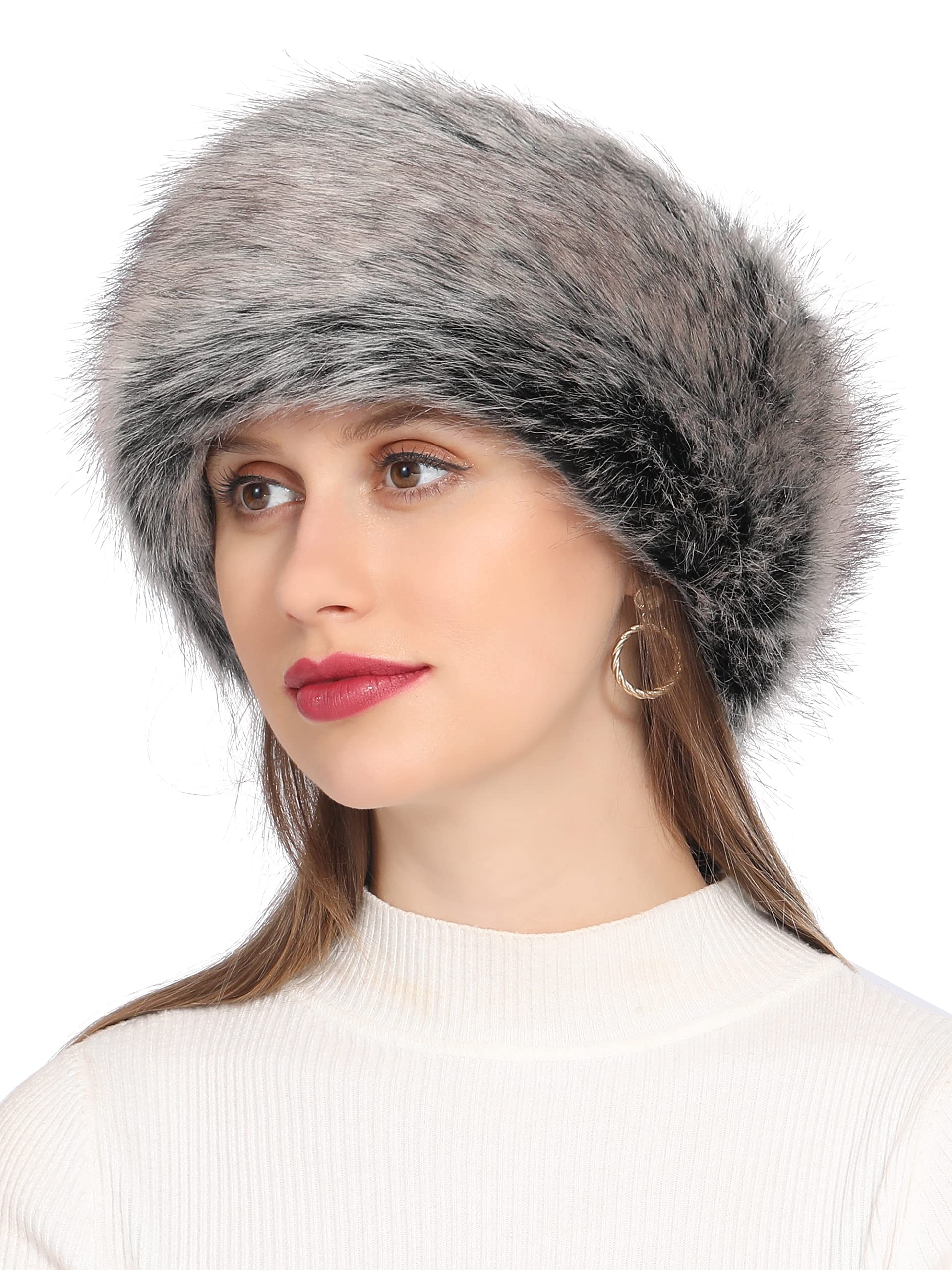 Faux Fur Headband for Women Winter Earwarmer Earmuff with 