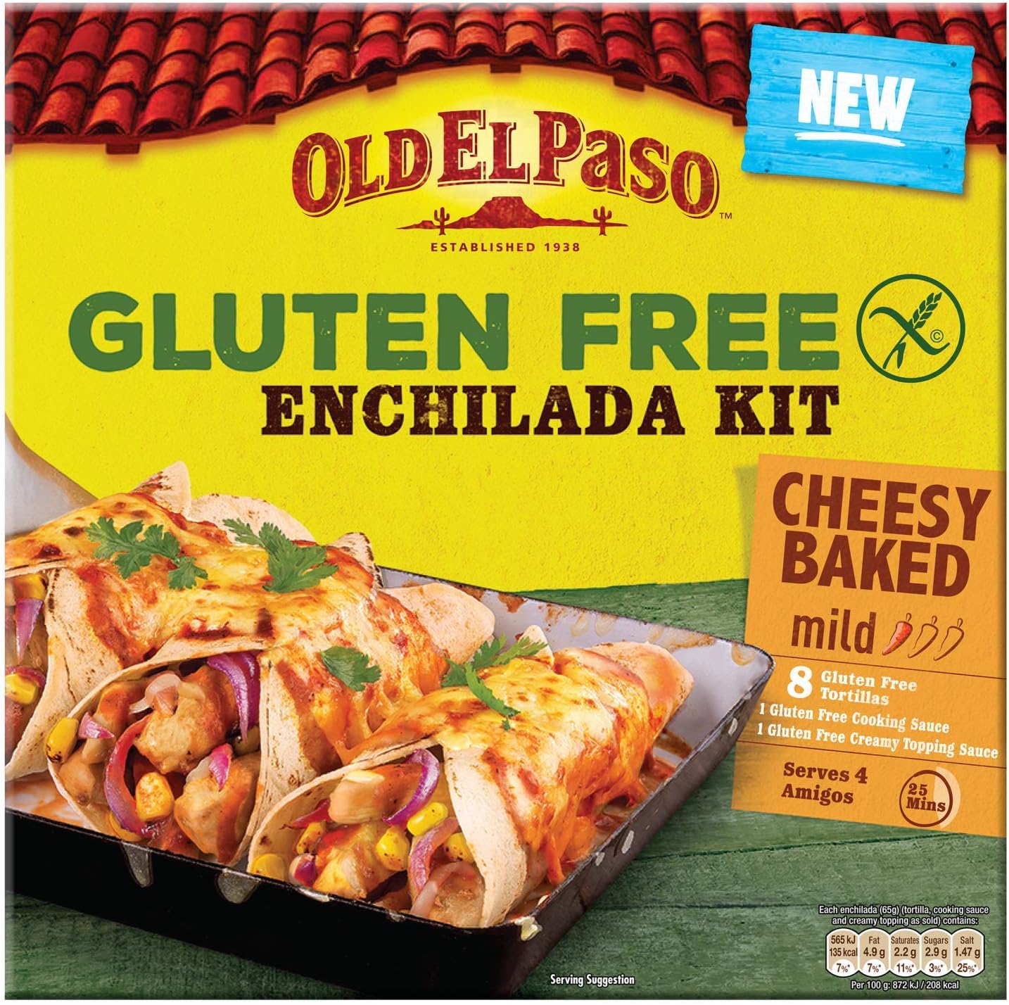 Old El Paso Gluten Free Cheesy Baked Enchilada Kit 518 G Pack Of 6 Amazon Co Uk Grocery