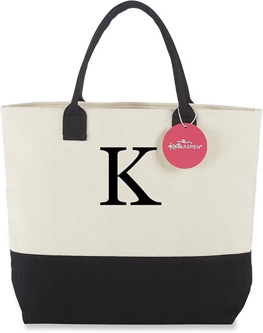 monogrammed canvas tote bags