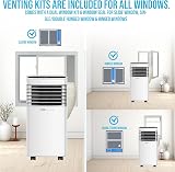 Belaco 9000 BTU Portable Air Conditioner 4 in 1 with Remote Dual Window Kit view 2