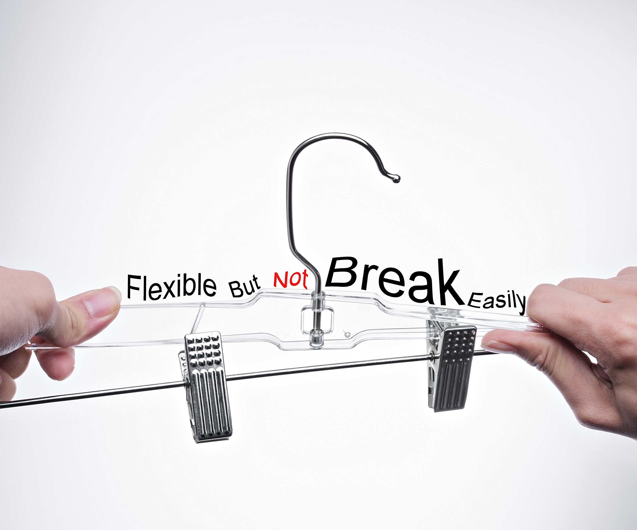 HOUSE DAY Skirts Hangers 14 inch Pack of 100 Clear Plastic Skirt Hangers with eBay