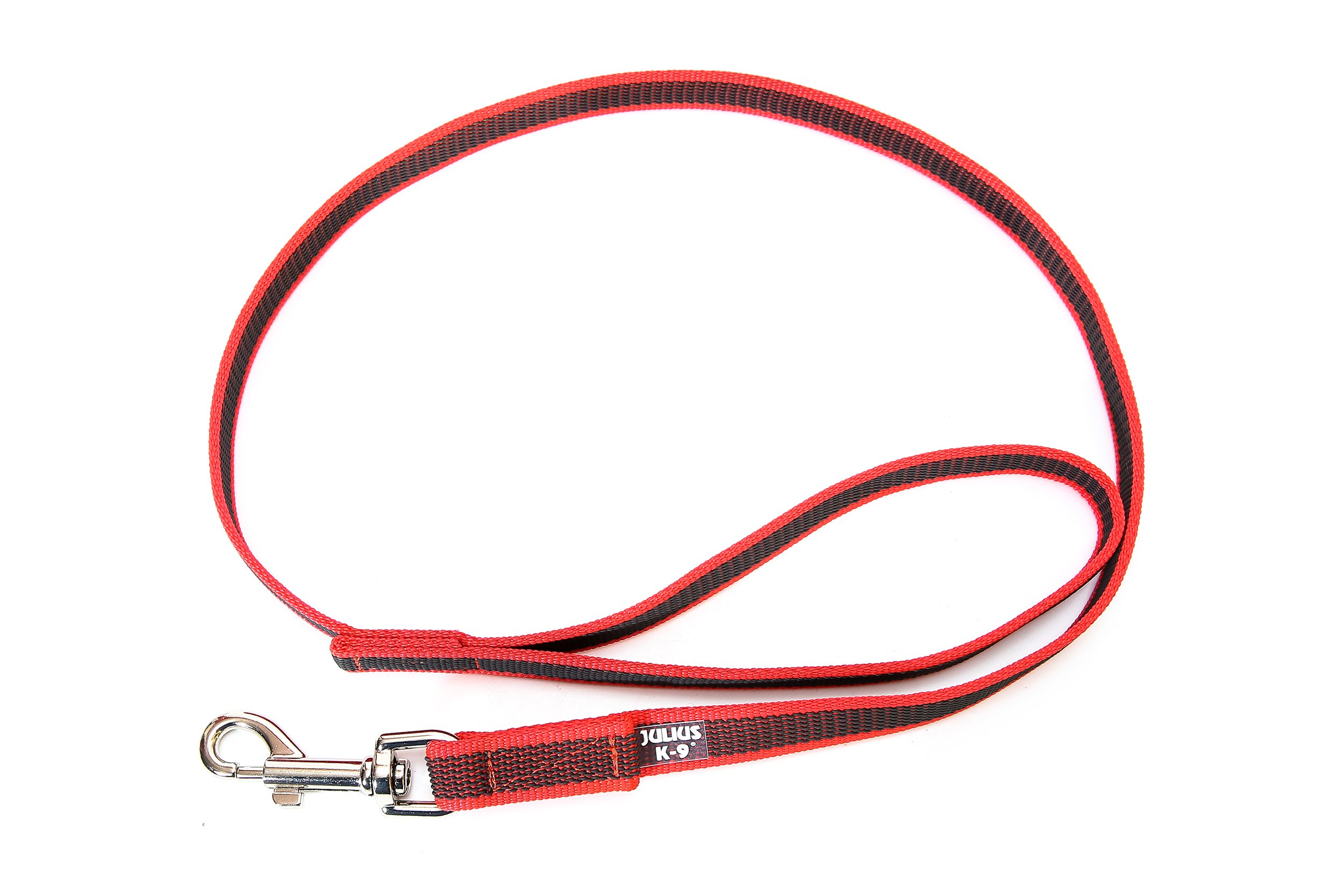 Color & Gray Super-Grip Leash with Handle, 20 mm x 1,2 m, Red-Gray