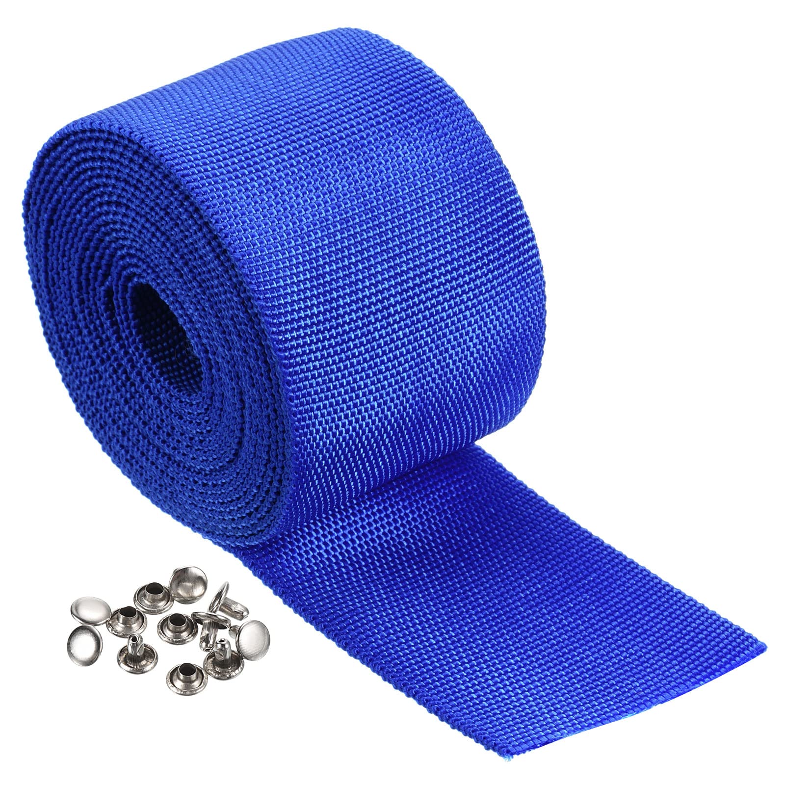 PATIKIL Winch Rope Protector 3m/9.84ft, Polyester Protective Sleeve with Buckle Universal for 6cm/2.36in Width Cable Line, Blue
