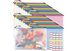 36pcs Large A4 Mesh Zipper Pouch File Bags YOPCDJ Reusable Zippered Pouches for Organizing Classroom, Board Game Storage, Puzzle Bags