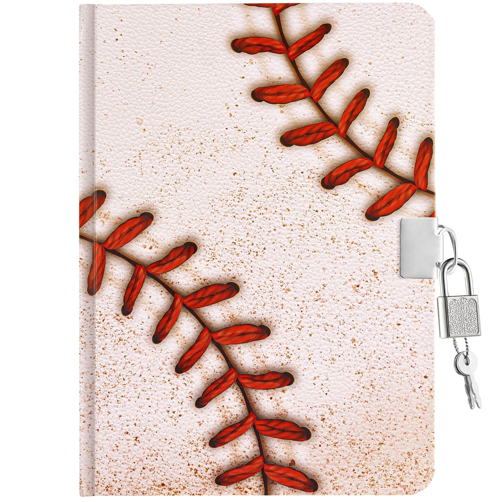 WERNNSAI Kids Diary for Boys Sport Journal - Kids Luminous Journal Travel Diary, School A5 Lined Memos Writing Drawing Notepad with Lock and Keys, Baseball Notebook Birthday Gift — image 1