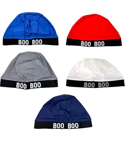 Boo Boo Deluxe Dome Cap 3 pcs-Black, Ultra Stretch and Dry Fit at