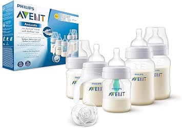 Philips Avent Scd80801 Kit Anti Colique Bouteilles Avec Robinet Airfree Biberon Et Tétine