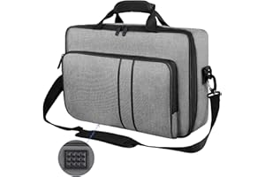 COWNMCA Carrying Case for PS5, Portable Carry Case Bag for Playstation 5, Protective Travel Storage Bag Compatible for PS5 Disc & Digital Edition Console, Controllers, Game Cards & Accessories, Grey