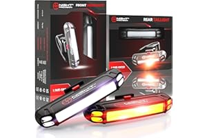 Night Provision Slim USB Bike Flasher Light – Rechargeable Safety Light for Front or Rear Use on Bicycles, Skateboards, Longb