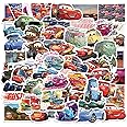 50Pcs American Cartoon Cars Stickers for Kids Animation Classic Cartoon Anime Stickers for Laptops, Computers, Water Bottles (Cars)