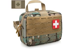 LIVANS Tactical Molle Medical Pouch of Upgraded Size, First Aid Pouch Large Capacity IFAK Pouch Molle EMT Pouch Detachable Qu