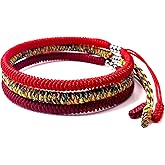 LAMIBEE Pack 3 Lucky And Protection Bracelet, Hand Braided Rope Thread, Surfer Bracelet, Wrist Wrap Bracelet, String Rope Bracelet for Him Her, Women Men (Pack 3 Lucky Bracelet)