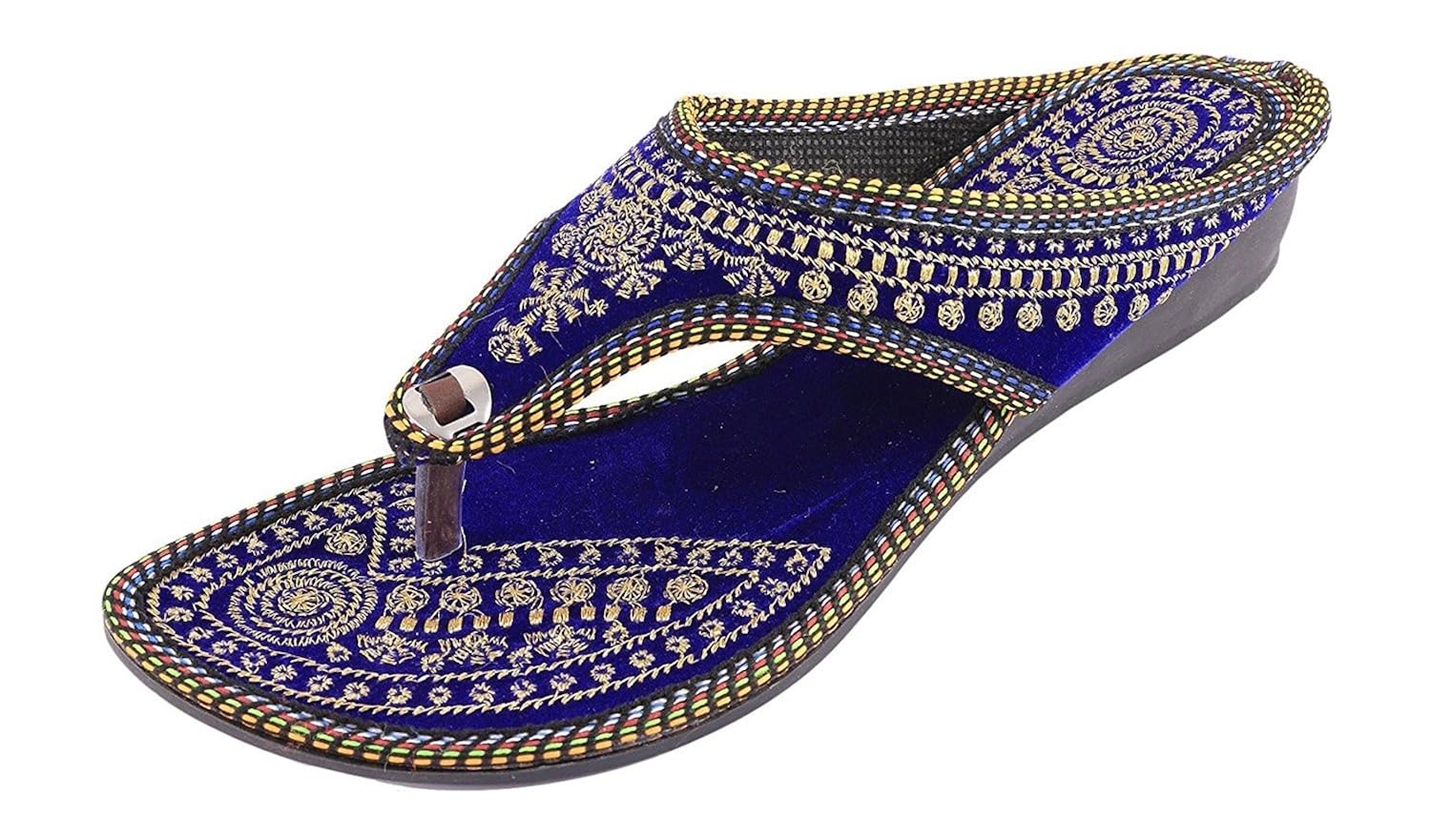 red choice collection women's velvet indian ethnic footwear