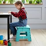 Utopia Home Folding Step Stool 9 Inch Teal Anti Slip Carrying Handle 300 lbs view 2