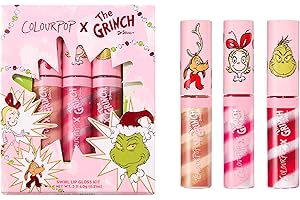 ColourPop x The Grinch Merry Grinchmas Swirl Tinted Lip Gloss Makeup Kit – Vegan Hydrating Lip Gloss Set with Sugar Cookie Flavor – Limited Edition Holiday Makeup Gift Set (3 Count)