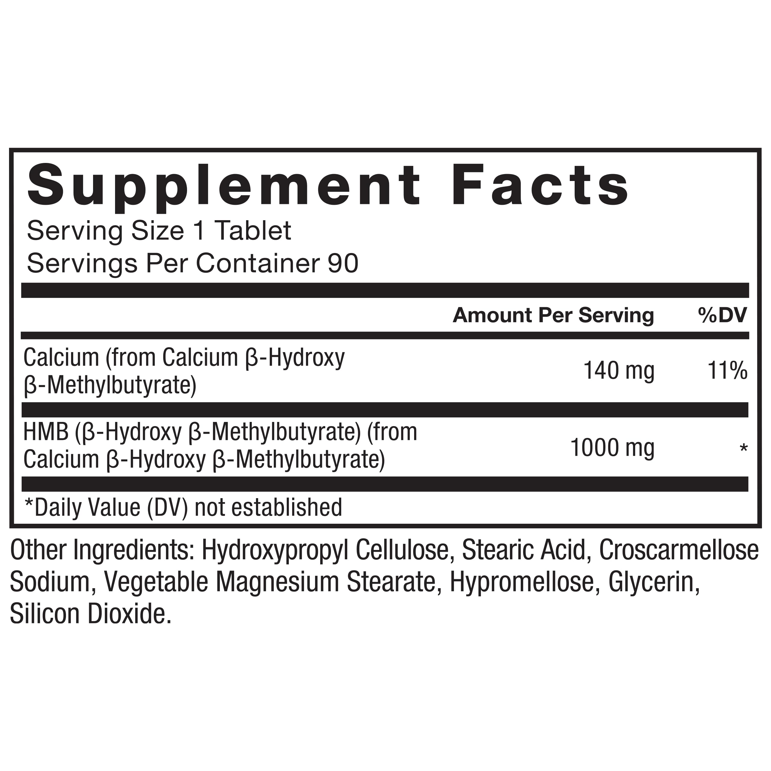 FORCE FACTOR HMB Supplement to Preserve Lean Muscle, Support Workout Recovery, and Prevent Muscle Protein Breakdown, Clinical Dose, Premium Quality, Non-GMO, 90 Tablets