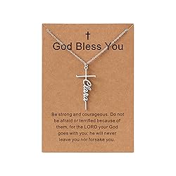 Lcherry Clara Name Cross Necklace Personalized