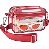 Bagenius Clear Bag for Stadium Events Clear Purse with Removable Strap Transparent Handbag for Concert and Sport Events