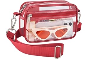 Bagenius Clear Bag for Stadium Events Clear Purse with Removable Strap Transparent Handbag for Concert and Sport Events