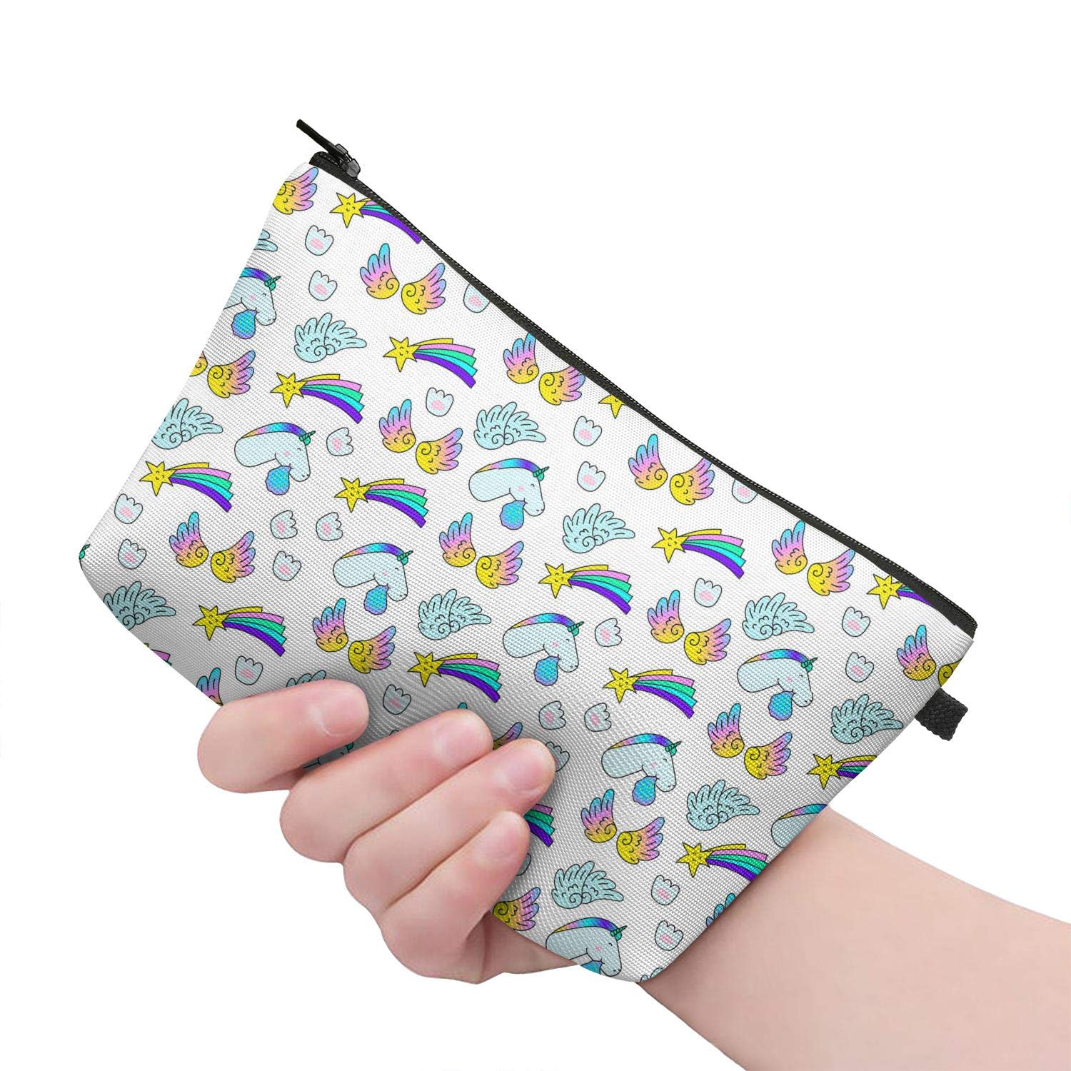 Print Cosmetic Bags Magic Rainbow- Unicorn-horn Makeup Bag Travel Organizer Waterproof Change Bag for Women Girl
