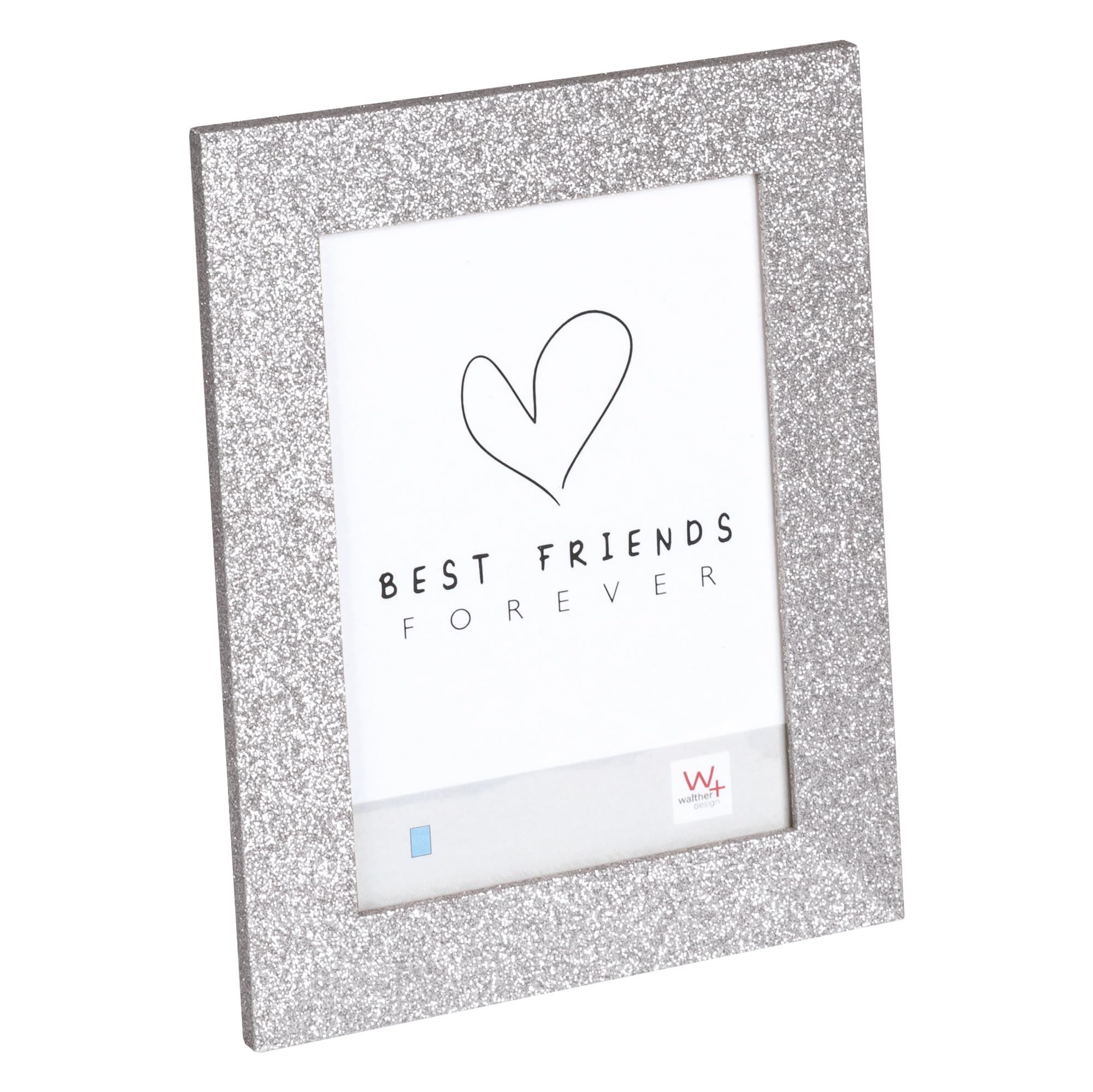 walther design Picture Frame Twinkle 15x20 cm, Silver with Glitter Finish, Portrait Frame, IT520S